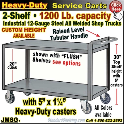 JMSG / Heavy Duty 2-Shelf Service Cart