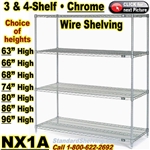 Industrial Chrome Wire Shelving / NX1A