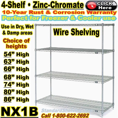 Zinc-Chromate Wire Shelving / NX1B
