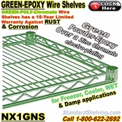 Green-Epoxy-Chromate Wire Shelves / NX1GNS