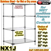 Stainless Steel Solid Shelving / NX1J