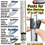 POSTS for Wire Shelving / NXAP