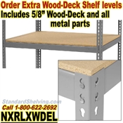 Extra Wood-Deck Rivet Shelves / NXRLXWDEL