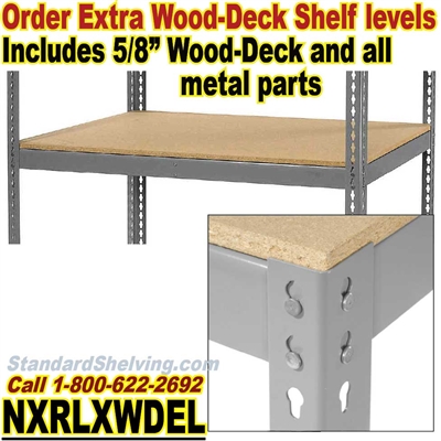 Extra Wood-Deck Rivet Shelves / NXRLXWDEL