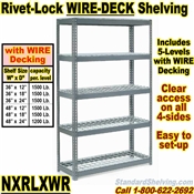 Heavy-Duty Wire-Deck Rivet Shelving / NXRLXWR