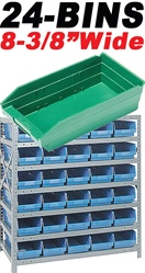 ECONOMY 24-BIN SHELVING STORAGE SYSTEM (QS2439) 24 BINS