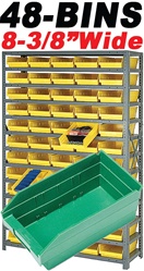 ECONOMY 48-BIN SHELVING STORAGE SYSTEM (QS4875) 48 BINS