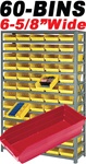 ECONOMY 60-BIN SHELVING STORAGE SYSTEM (QS6075) 60 BINS