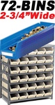 ECONOMY 72-BIN SHELVING STORAGE SYSTEM (QS7239) 72 BINS