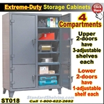 ST018 / 4-Compartment Storage Cabinets