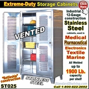ST025 / Extreme Duty Stainless Steel VENTED Cabinets