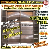 ST026 / Extreme Duty Stainless Steel DRAWER Cabinets