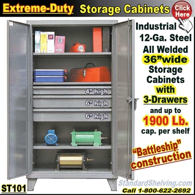 ST101 / Extreme Duty 3-Drawer Storage Cabinet