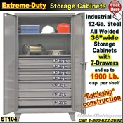 ST104 / Extreme Duty 7-Drawer Storage Cabinet