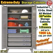 ST107 / Extreme Duty 3-Drawer Storage Cabinet