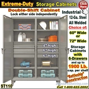 ST110 / Extreme Duty 6-Drawer Double shift Storage Cabinet