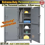 ST114 / 2-Tier Extreme-Duty Personnel Lockers