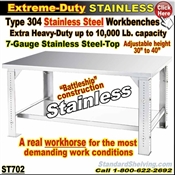 ST702 / Extreme Duty Stainless Steel WorkBenches