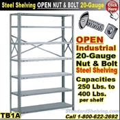 20 gauge Steel Shelving / N&B / TB1A
