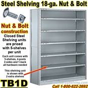 18 gauge Closed Steel Shelving / N&B / TB1D