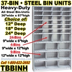37-Bin Openings Steel Shelf Unit / TBBINH37