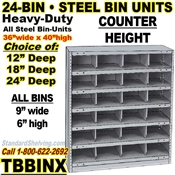 24-Bin Openings Steel Shelf Unit / TBBINX24