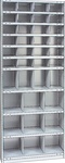 STEEL BIN UNIT WITH 37-OPENINGS, UNIT 87"HIGH (TBH)