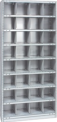 STEEL BIN UNIT WITH 32-OPENINGS, UNIT 75"HIGH (TBR)