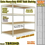 Extra Heavy-Duty Wood-Deck Rivet Shelving / TBRSHD