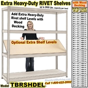 Extra Heavy-Duty Wood-Deck Rivet Shelf / TBRSHDEL
