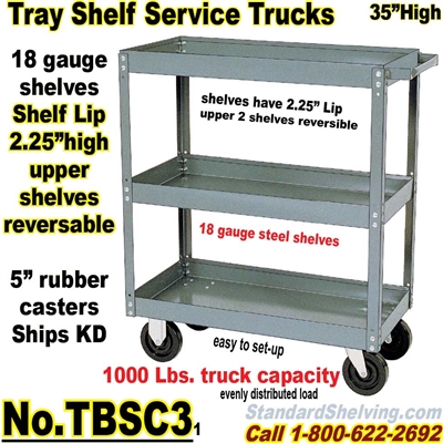 Tray 3-Shelf Service Trucks / TBSC3