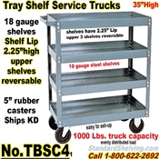 Tray 4-Shelf Service Trucks / TBSC4