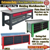 Plate Steel Top WorkBenches