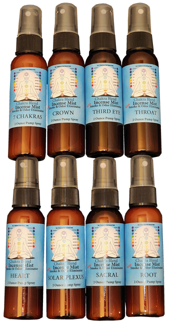 Chakra Incense Mist Set of all 8