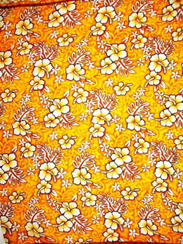 Orange and Yellow Traditional Hawaiian Print