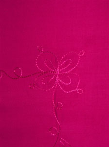Embroidered Solid Pink