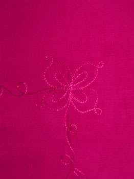 Embroidered Solid Pink