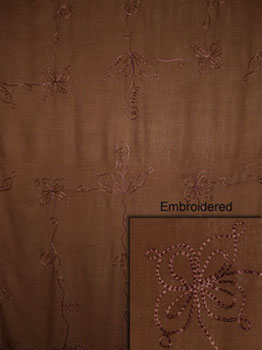 Embroidered Solid Brown