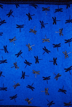 Blue Sequined with Dragonflies