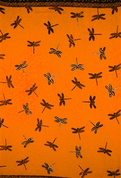 Orange Sequined with Dragonflies