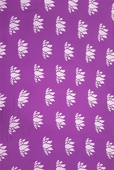 Plus Size Purple Sarong With Light Purple Lotus Flowers