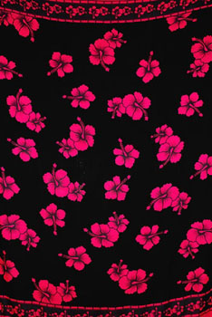 Black With Pink Hibiscus