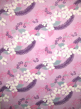 Purple with Hawaiian Print and Purple Leaves