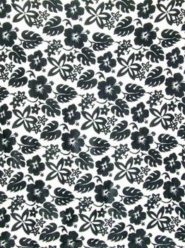 Busy Floral Pattern Sarong in Black