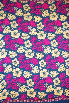 Busy Floral Pattern in Pink and Beige