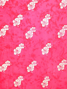 Batik Pink Sarong With Hibiscus