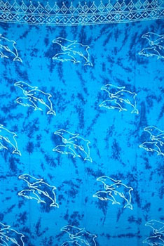 Batik Turquoise With Dolphins