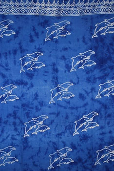 Batik Blue With Dolphins