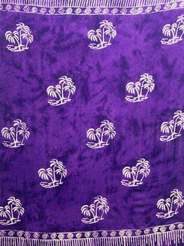Batik Purple With Palm Trees