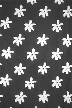 Plus Size Tiare Flower Print in Black and White
